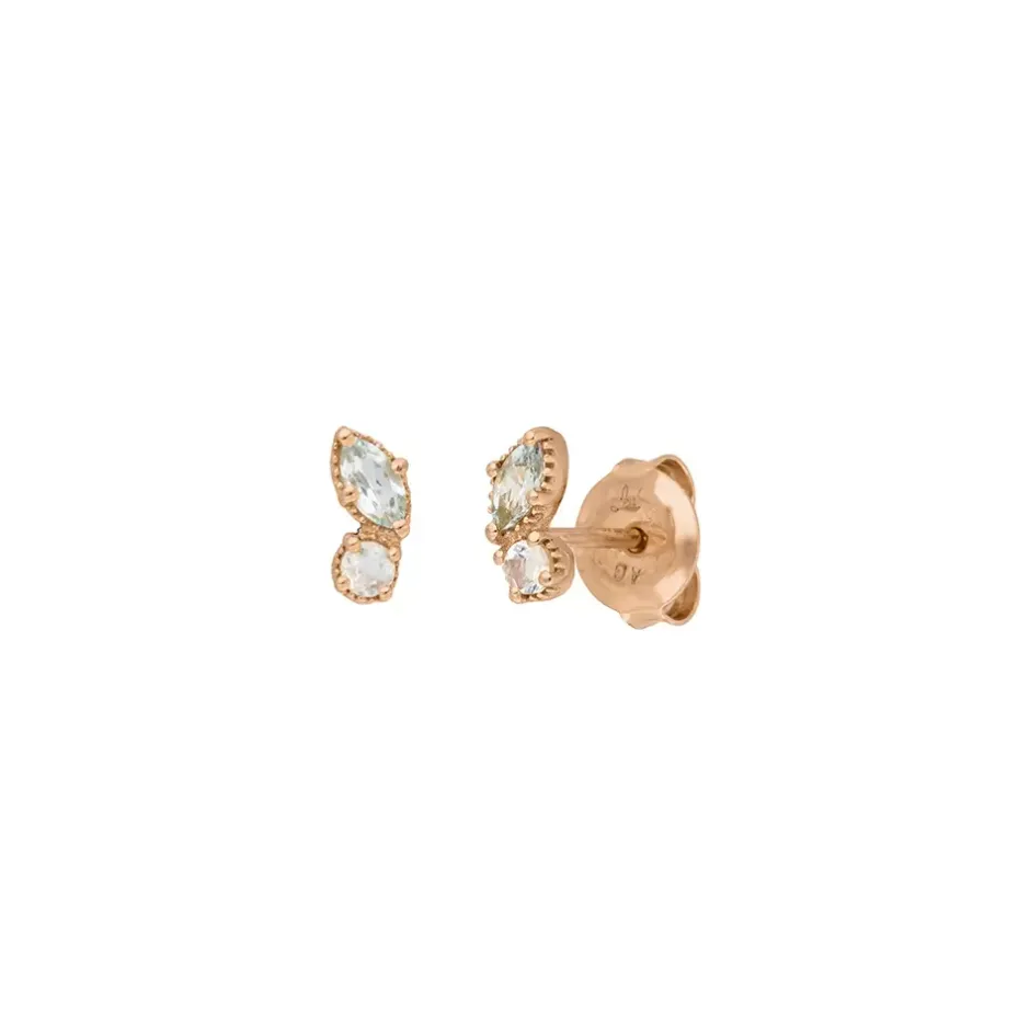 ohrstecker_two_gems_blaue_0-1.webp Ohrstecker Two Gems, Blauer Topas, 18 K Rosegold vergoldet-LEAF Fashion