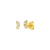 Ohrstecker Two Gems, Blauer Topas, 18 K Gelbgold vergoldet-LEAF Fashion