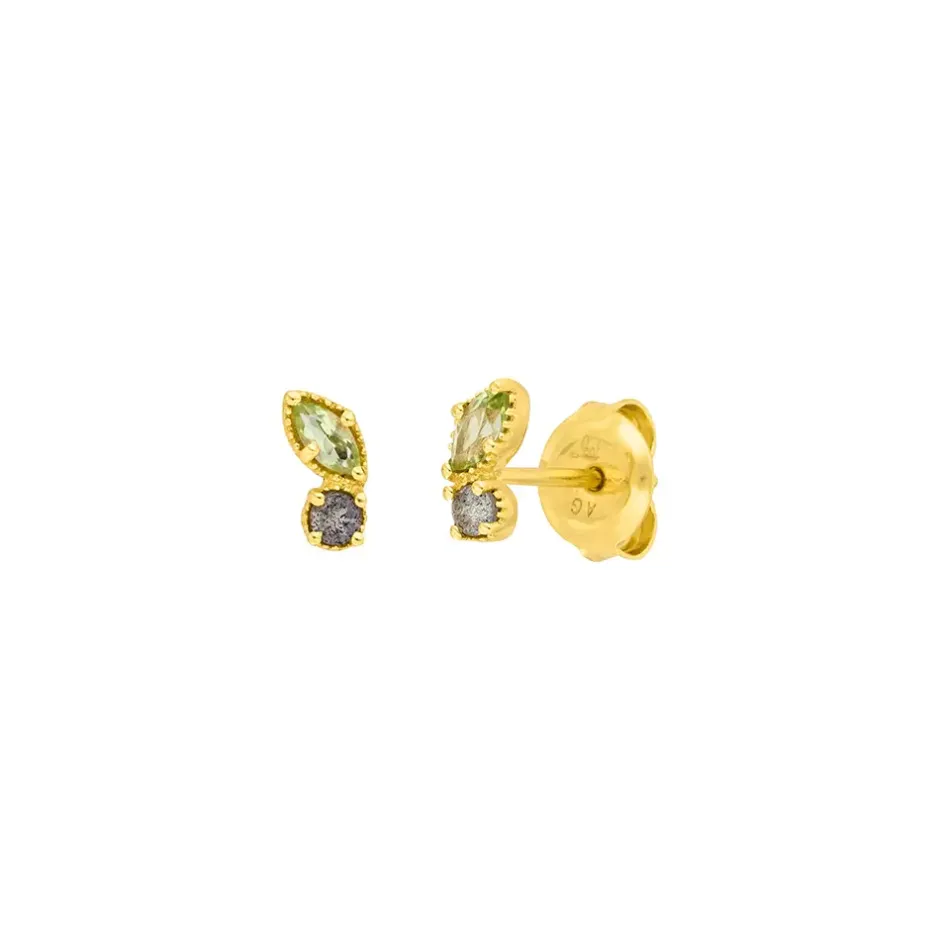 ohrstecker_two_gems_perid_0-1.webp Ohrstecker Two Gems, Peridot, 18 K Gelbgold vergoldet-LEAF Outlet