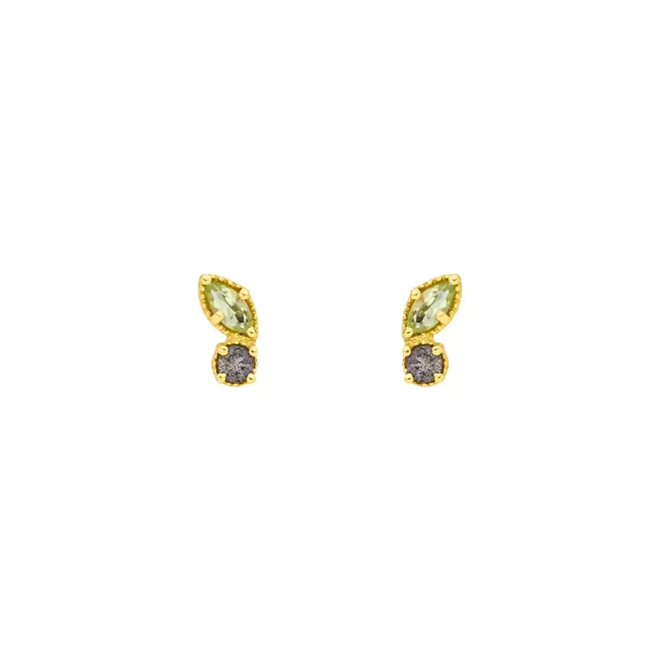 ohrstecker_two_gems_perid_1-1.webp Ohrstecker Two Gems, Peridot, 18 K Gelbgold vergoldet-LEAF Outlet