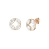 Ohrstecker Zirkonia Flower, 18 K Rosegold vergoldet-LEAF New