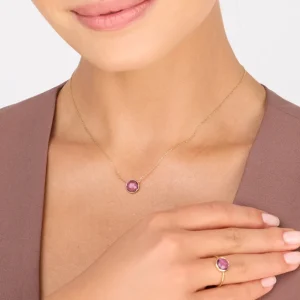 Ring Amethyst, 14 Karat Gelbgold-LEAF Clearance