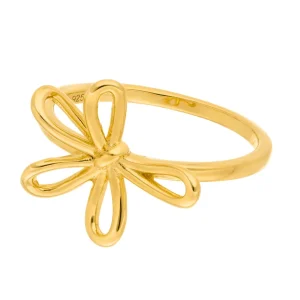Ring Blossom, 18 K Gelbgold vergoldet-LEAF Hot