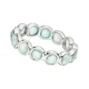 Ring Bohemian, 925 Sterlingsilber, Aqua Calzedon, Größe 58-LEAF Best