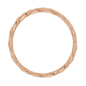 Ring Braid, 18 Karat Rosegold vergoldet-LEAF Hot