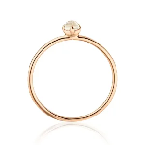 Ring Cabochon, 14 Karat Rosegold, Mondstein-LEAF Clearance