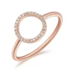 Ring Circle mit Diamanten, 18 Karat Rosegold-LEAF Discount