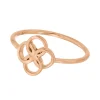 Ring Clover Charm, 18 K Rosegold vergoldet-LEAF Discount