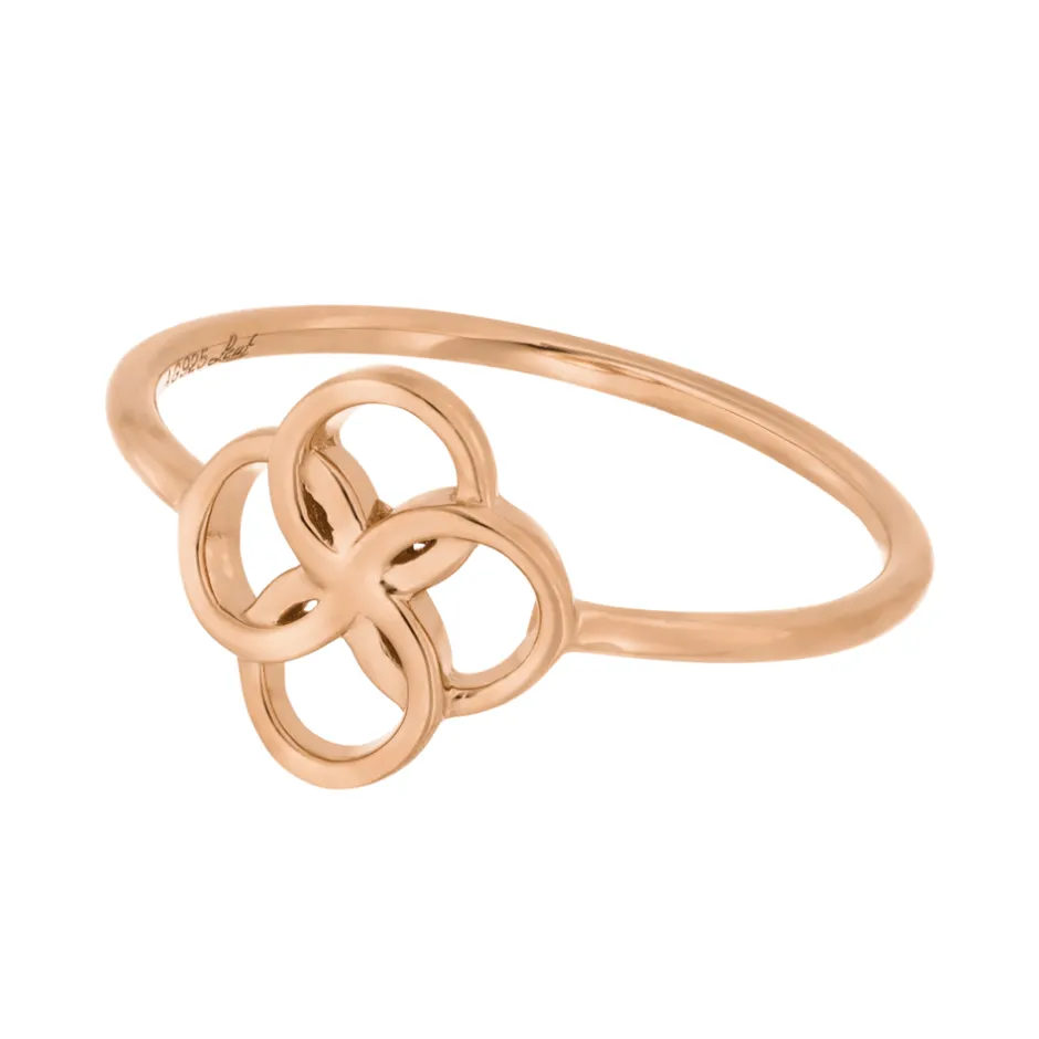 ring_clover_charm__k_rose_0.webp Ring Clover Charm, 18 K Rosegold vergoldet-LEAF Discount