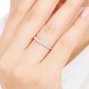 Ring DAZZLE mit Diamanten, 14 Karat Weißgold-LEAF Online