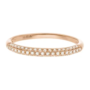 Ring DAZZLE mit Diamanten, 14 Karat Rosegold-LEAF Sale