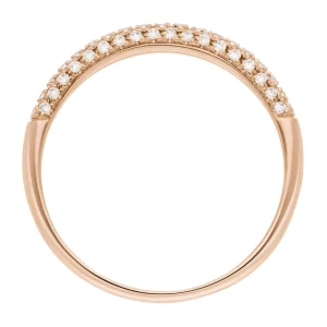 Ring DAZZLE mit Diamanten, 14 Karat Rosegold-LEAF Sale