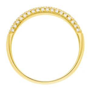 Ring DAZZLE mit Diamanten, 14 Karat Gelbgold-LEAF Online