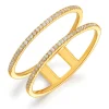Ring Double mit Diamanten, 18 Karat Gelbgold-LEAF Best