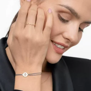 Ring Flash mit Diamanten, 18 Karat Gelbgold-LEAF Hot