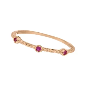 Ring Gorgeous, Rubin, 18 K Rosegold vergoldet, Gr.52-LEAF Best
