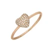 Ring Herz Full mit Diamanten, 18 Karat Rosegold-LEAF Discount