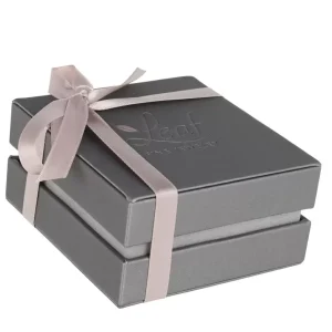 Ring Herz mit Diamanten, 18 Karat Weißgold-LEAF Hot