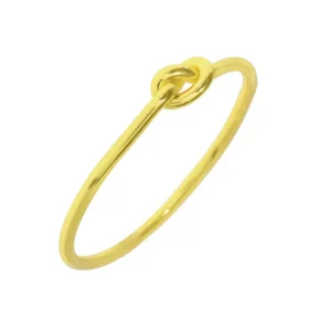 Ring Knoten, 18 K Gelbgold vergoldet, Größe 50-LEAF Outlet