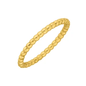 Ring Kugel, 14 Karat Gelbgold-LEAF Fashion