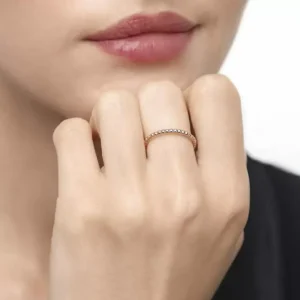 Ring Kugel, 18 Karat Rosegold-LEAF Fashion