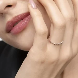 Ring Kugel, 14 Karat Rosegold-LEAF Sale