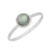 Ring Labradorit mit Diamanten, 14 Karat Weißgold-LEAF Online