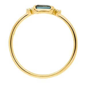 Ring London Blue Topaz, 14 Karat Gelbgold-LEAF Clearance