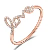 Ring Love mit Diamanten, 18 Karat Rosegold-LEAF Best