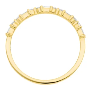 Ring mit Baguette Diamanten, 14 Karat Gelbgold-LEAF Best