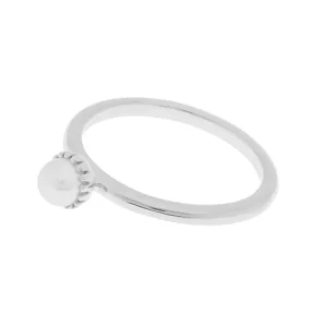 Ring mit Perle, 925 Sterlingsilber, Größe 52-LEAF Hot