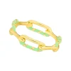 Ring Neon Twist, 18 K Gelbgold vergoldet, grün, Gr.54-LEAF Hot
