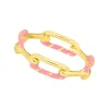 Ring Neon Twist, 18 K Gelbgold vergoldet, pink, Gr.54-LEAF Outlet