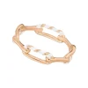 Ring Neon Twist, 18 K Rosegold vergoldet, weiss, Gr.54-LEAF New