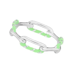 Ring Neon Twist, 925 Sterlingsilber, grün, Gr.54-LEAF Sale