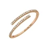 Ring Open mit Diamanten, 18 Karat Rosegold-LEAF Sale