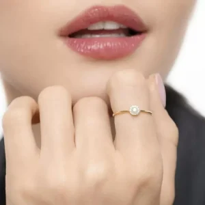 Ring Pavé II, 18 Karat Gelbgold-LEAF Best