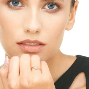 Ring Pavé II, 18 Karat Rosegold-LEAF New