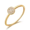Ring Pave mit Diamanten, 18 Karat Gelbgold-LEAF Online