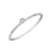 Ring Petite, White Diamond, 14 Karat Weißgold-LEAF Fashion