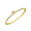 Ring Petite, White Diamond, 14 Karat Gelbgold-LEAF Best