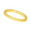 Ring Plaid, matt, 18 K Gelbgold vergoldet, Gr.50-LEAF New