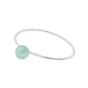 Ring Rain Drop, klein, 925 Sterlingsilber, Aqua Calzedon, Größe 52-LEAF Clearance