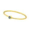 Ring Solitaire, Blue, 18 K Gelbgold vergoldet, Gr.50-LEAF Best