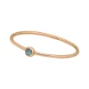 Ring Solitaire, Blue, 18 K Rosegold vergoldet, Gr.52-LEAF Best
