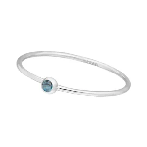 Ring Solitaire, Blue, 925 Sterlingsilber, Gr.52-LEAF Discount