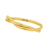 Ring "Tupe", 18 K Gelbgold vergoldet-LEAF Clearance