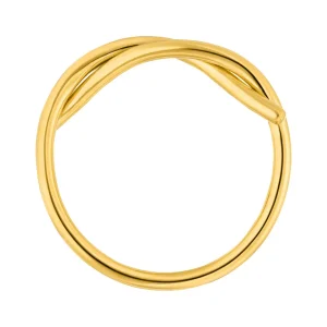 Ring "Tupe", 18 K Gelbgold vergoldet-LEAF Clearance