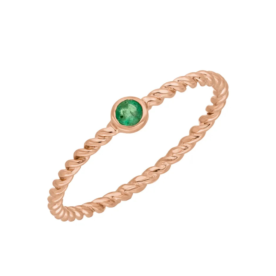 ring_twist_smaragd__karat_0-1.webp Ring Twist Smaragd, 14 Karat Rosegold-LEAF Discount