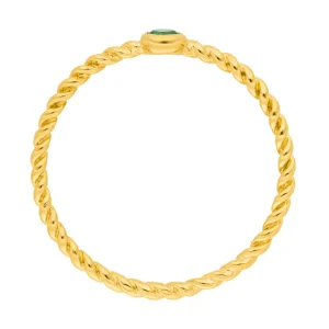 Ring Twist Smaragd, 14 Karat Gelbgold-LEAF Online